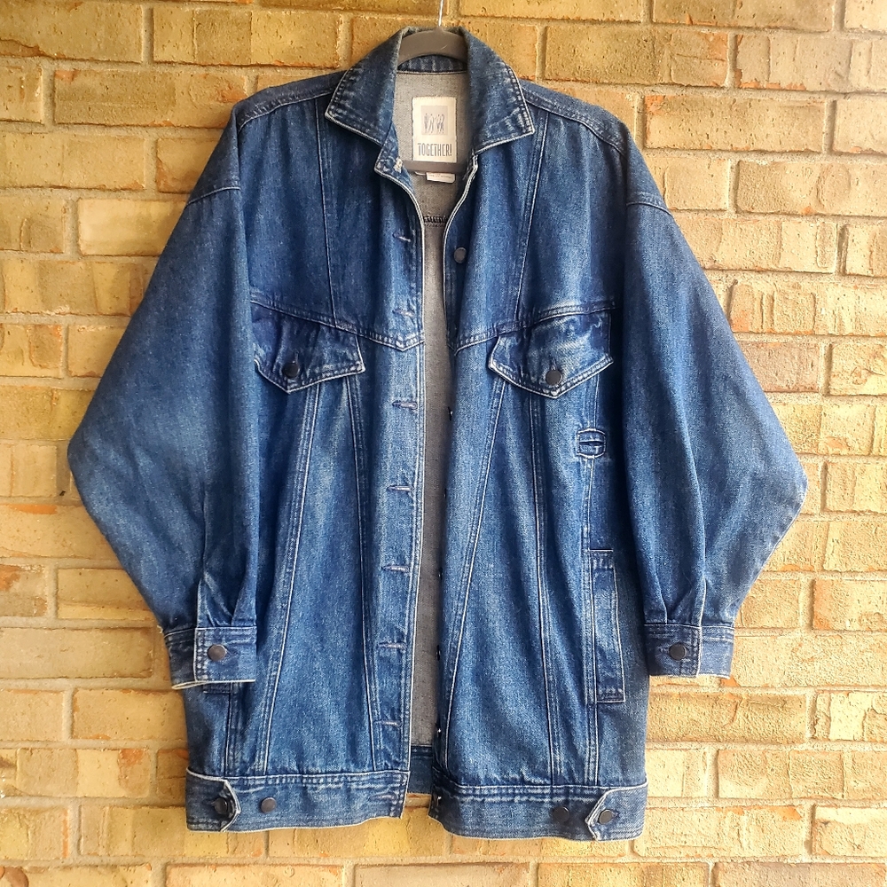 Women's 1980s Chore Farm Jacket Together Brand Denim Medium Boxy